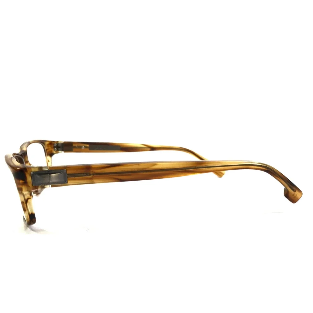 Republica Eyeglasses Frame Tribeca BD Striped Brown Horn Rectangle 55-16-140
